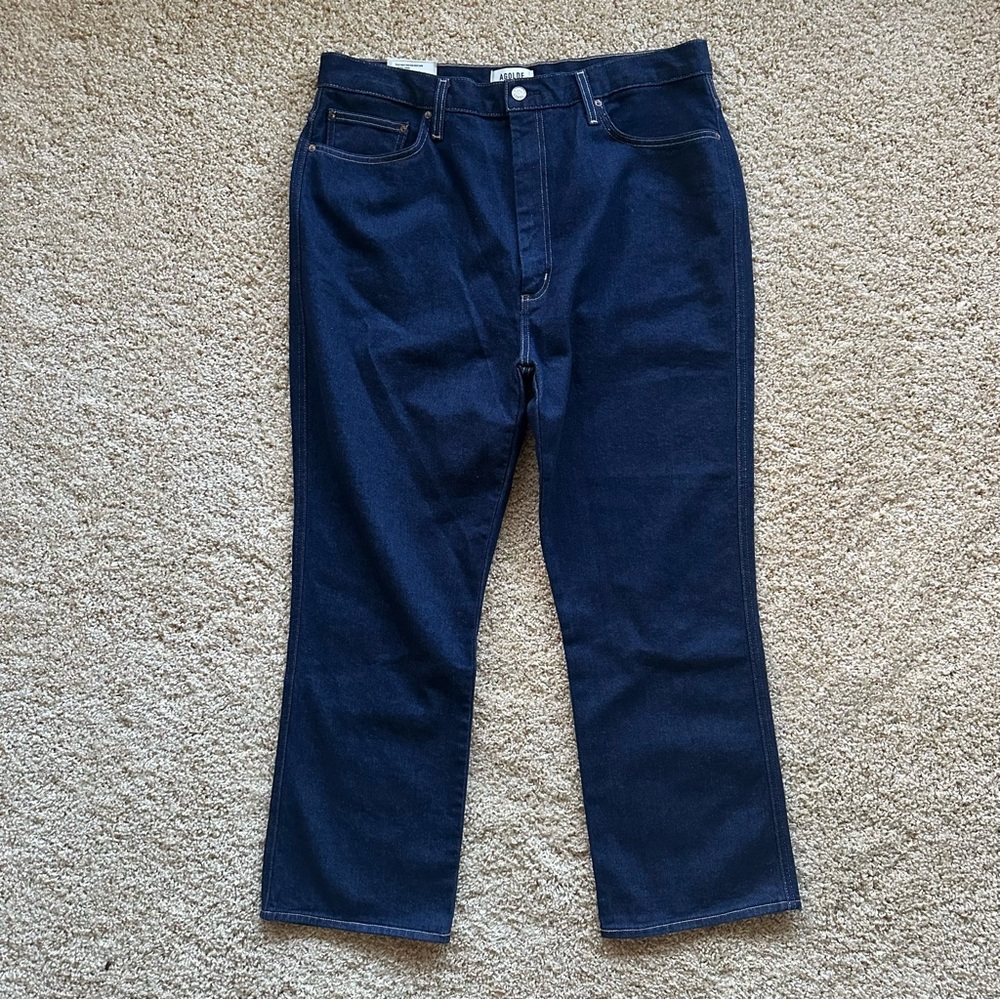 AGOLDE Pinch‎ Waist High Rise Kick Flare Jeans Size 34 Whisper NWT